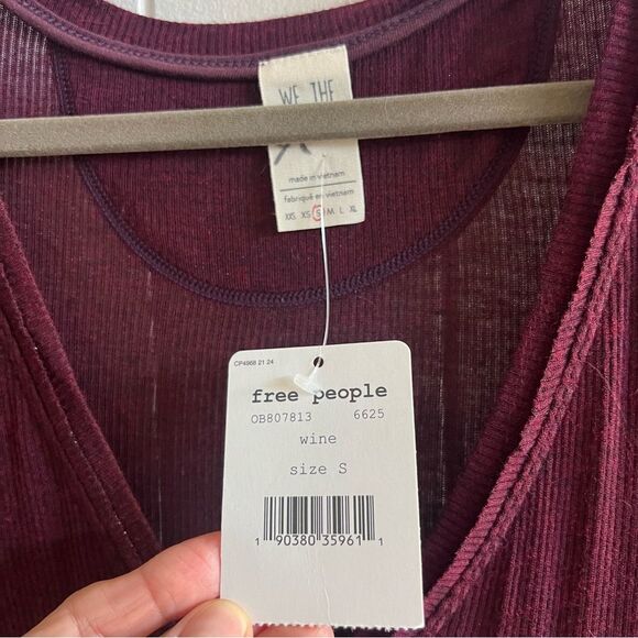 FREE PEOPLE We The Free Golden Gate Tee Wine NWT - Picture 2 of 8